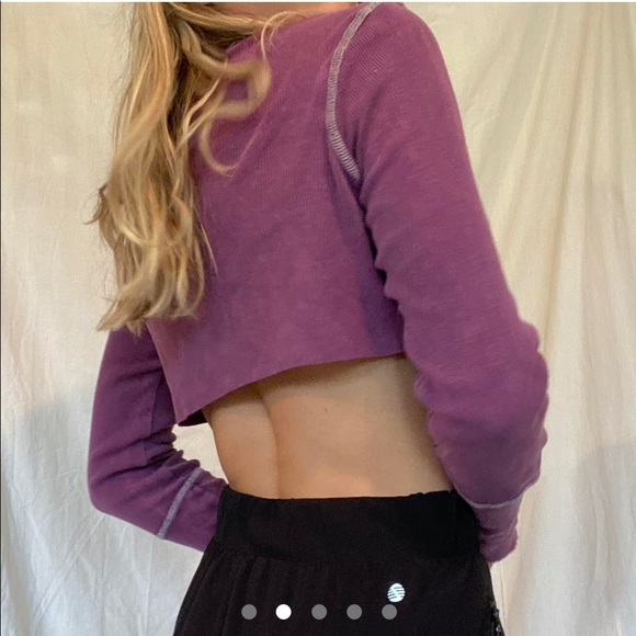 SOLD Thermal Crop Top - Picture 2 of 4